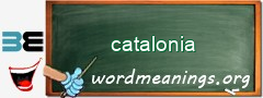 WordMeaning blackboard for catalonia